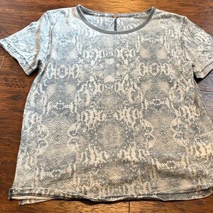 Free People snake print tee shirt